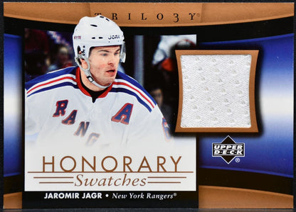 2005-06 Upper Deck Trilogy Honorary Swatches Jaromir Jagr Rangers Jersey 9782