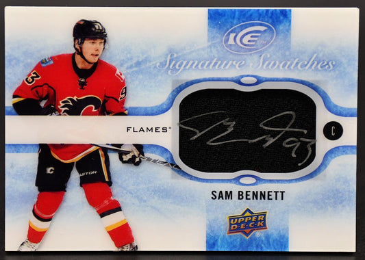 2015-16 UD Ice Signature Swatches Sam Bennett SS-SB Auto Jersey