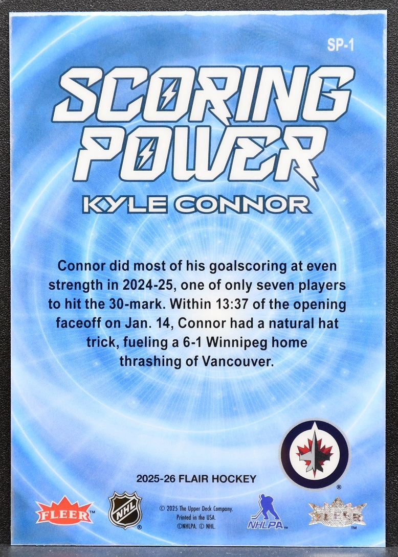 2025-26 Flair Scoring Power Kyle Connor SP-1 Winnipeg Jets 0351