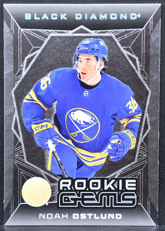 25-26 UD Black Diamond Rookie Gems Noah Ostlund RG-NO Buffalo Sabres RC 316/399 1588