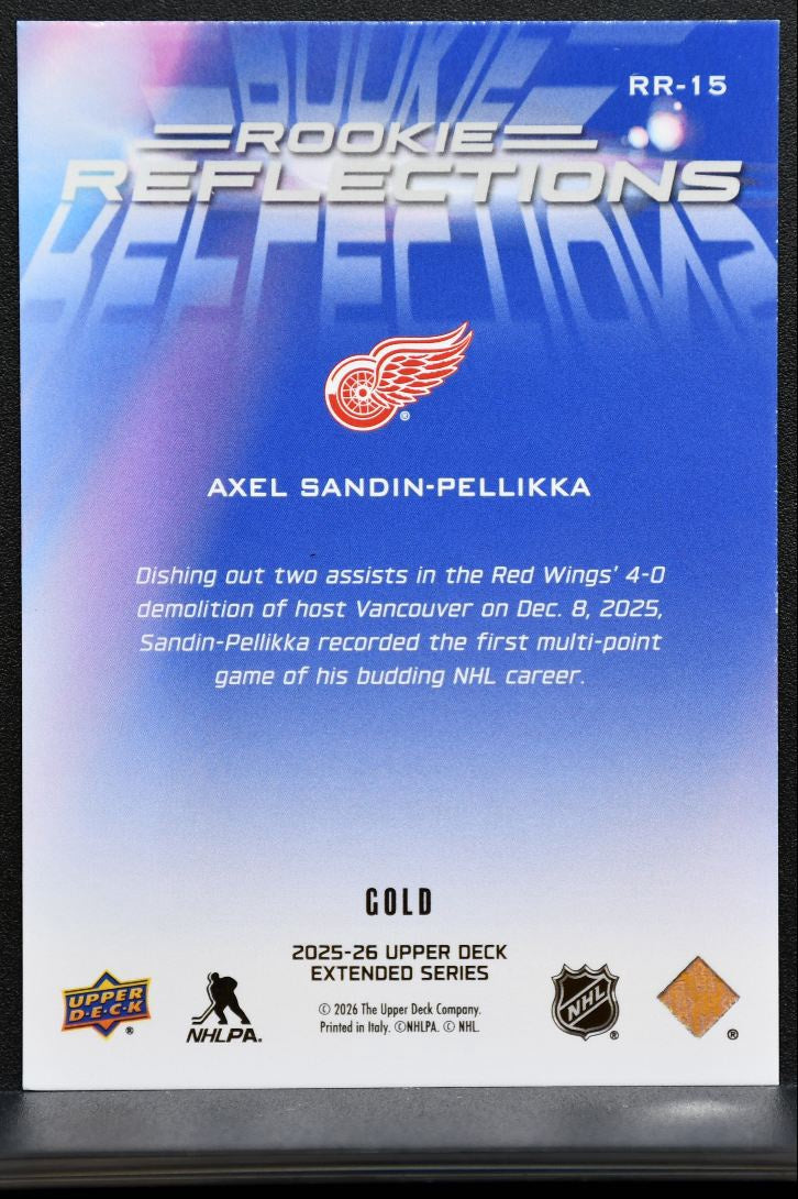 2025-26 UD Extended Series Rookie Reflections Sandin-Pellikka RC 009/100 1150