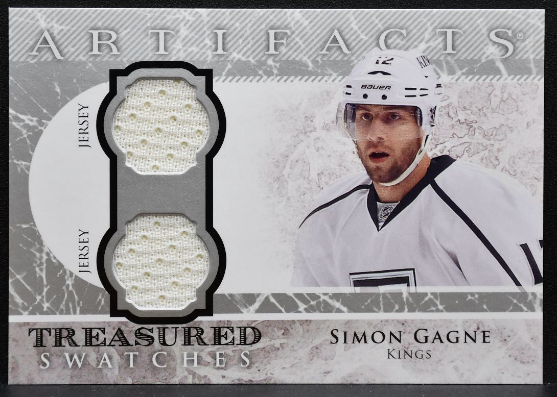 2012-13 Upper Deck Artifacts Treasured Swatches Simon Gagne Kings Jersey 4881