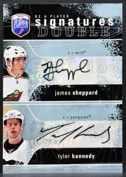 2007-08 UD Be A Player Signatures Double James Sheppard/Tyler Kennedy Auto 9059