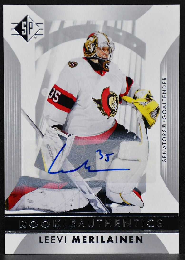 2023-24 SP Rookie Authentics Leevi Merilainen 127 Ottawa Senators RC Auto