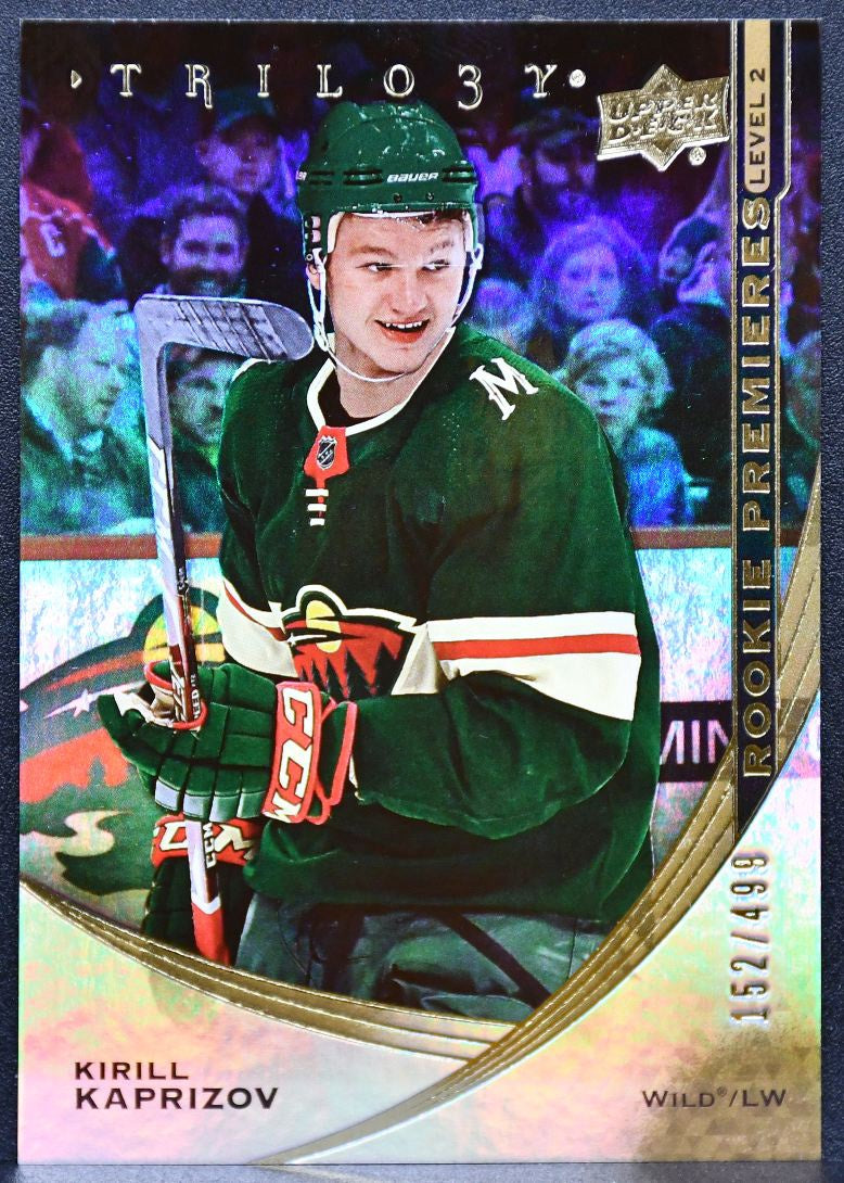 20-21 UD Trilogy RC Premieres Level 3 Kirill Kaprizov KK Wild RC 152/499 5586