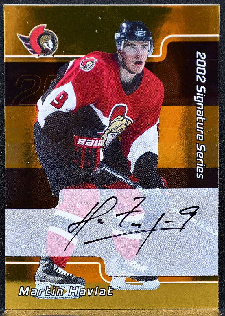 2001-02 Be a Player Seriesgraph Buybacks Gold Havlat 140 Senators Auto 5774