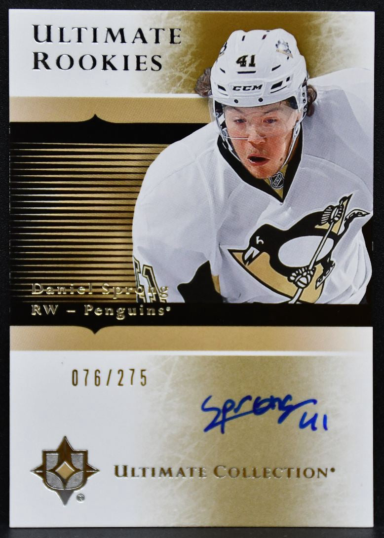 2015-16 UD Ultimate Collection 2005-06 Sprong 05-DA Penguins Auto 076/275 7761