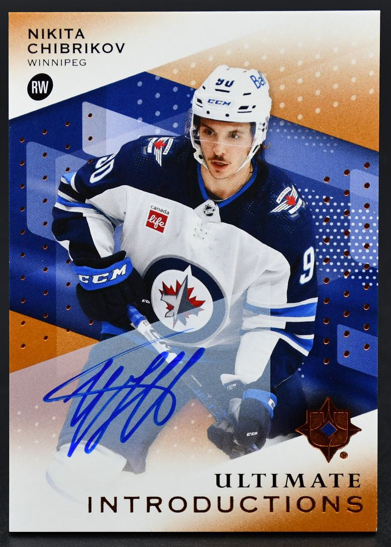2024-25 UD Ultimate Collection Introductions Auto Nikita Chibrikov Jets RC Auto