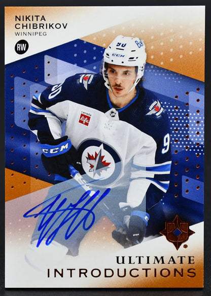 2024-25 UD Ultimate Collection Introductions Auto Nikita Chibrikov Jets RC Auto