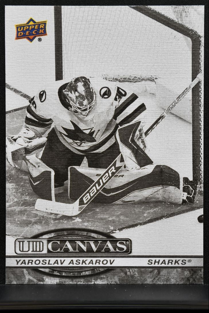 2025-26 Upper Deck Extended Series UD Canvas Black Yaroslav Askarov Sharks 1938