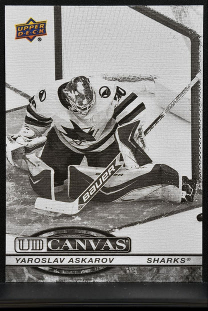 2025-26 Upper Deck Extended Series UD Canvas Black Yaroslav Askarov Sharks 1938