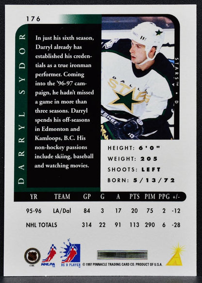 1996-97 Pinnacle Be a Player Autographs Darryl Sydor 176 Dallas Stars Auto 5355