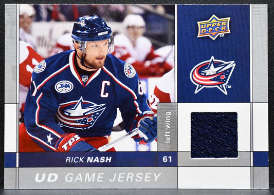 2009-10 Upper Deck Series 1 UD Game Jerseys Rick Nash GJ-RN Jackets Jersey 8476