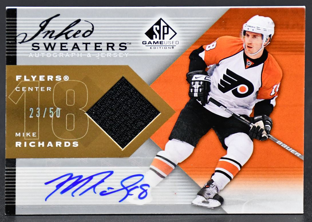 2007-08 SP Game Used Inked Sweaters Mike Richards IS-MI Auto 23/50 Jersey