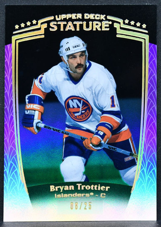 2024-25 Upper Deck Stature Purple Bryan Trottier 28 New York Islanders 08/25 2685