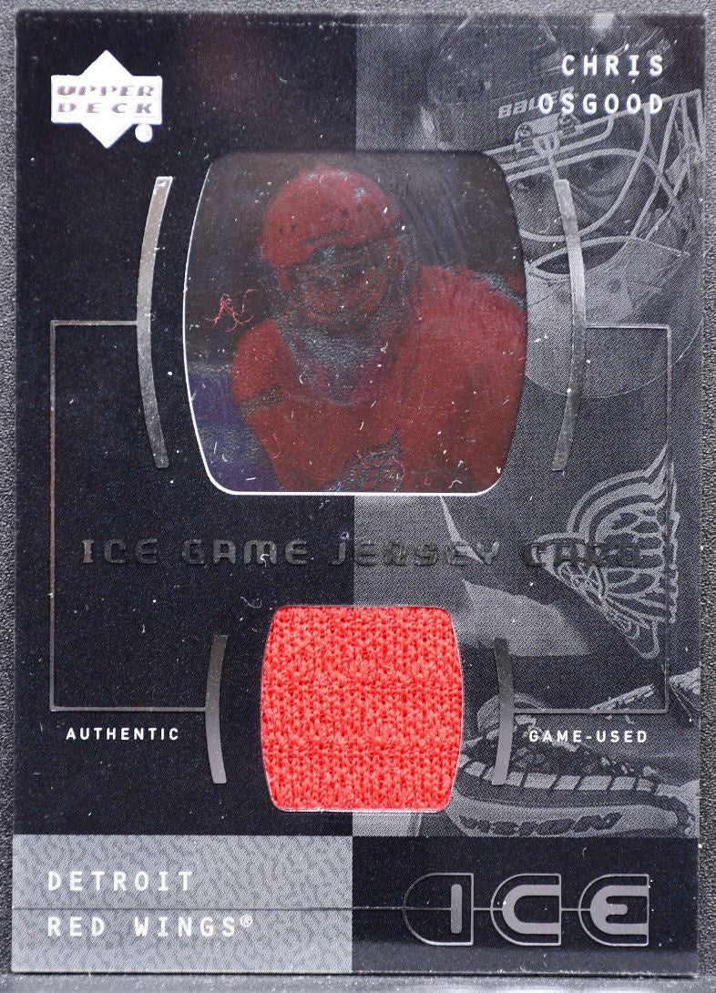 2000-01 UD Ice Game Jerseys Osgood JC-CO Detroit Red Wings Jersey 9813