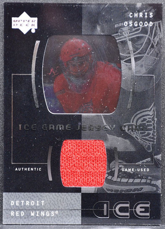 2000-01 UD Ice Game Jerseys Osgood JC-CO Detroit Red Wings Jersey 9813