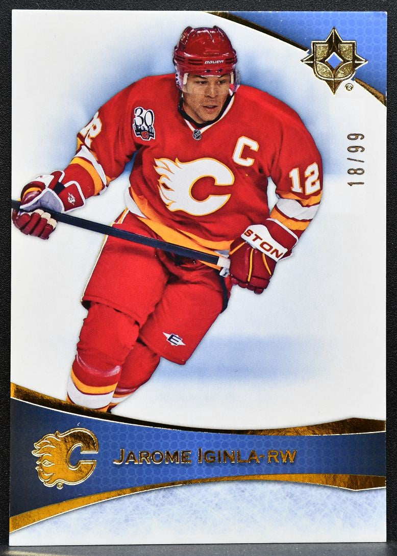 2022-23 Upper Deck Ultimate Collection Blue Jarome Iginla 82 Flames 18/99 9386