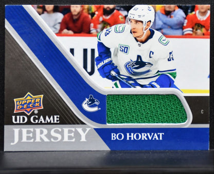 2020-21 Upper Deck Series 1 UD Game Jersey Bo Horvat GJ-BH Canucks Jersey 5067