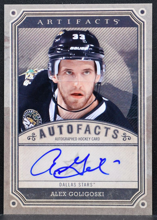 2013-14 Upper Deck Artifacts Autofacts Alex Goligoski A-AG Stars Auto 0149