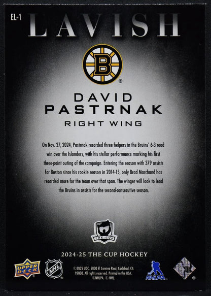 2024-25 Upper Deck The Cup Lavish David Pastrnak EL-1 Boston Bruins 40/50 2217