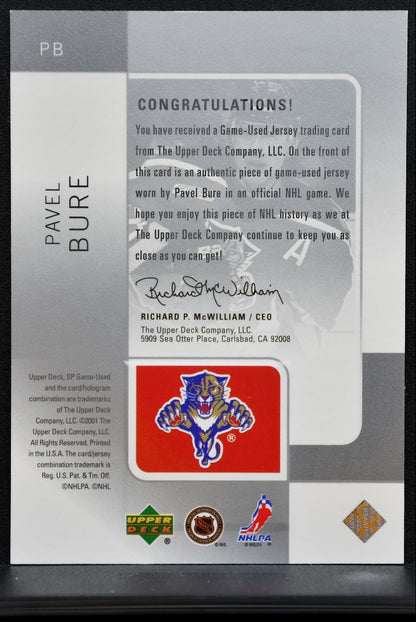 2000-01 SP Game Used Tools of the Exclusives Pavel Bure 006/350 Jersey 1051