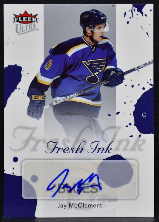 2005-06 Fleer Ultra Fresh Ink Jay McClement FI-JM St. Louis Blues Auto 3269