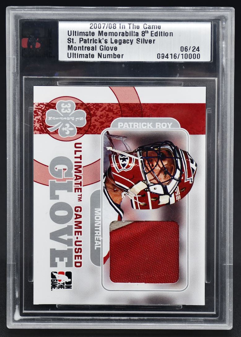 2007-08 ITG 8th Ultimate Game-Used Glove Patrick Roy 06/24 Glove