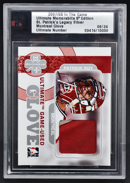 2007-08 ITG 8th Ultimate Game-Used Glove Patrick Roy 06/24 Glove