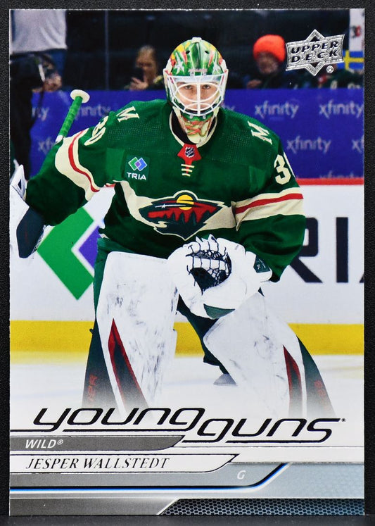 2024-25 Upper Deck Series 1 Young Guns Jesper Wallstedt 202 Minnesota Wild RC 9607