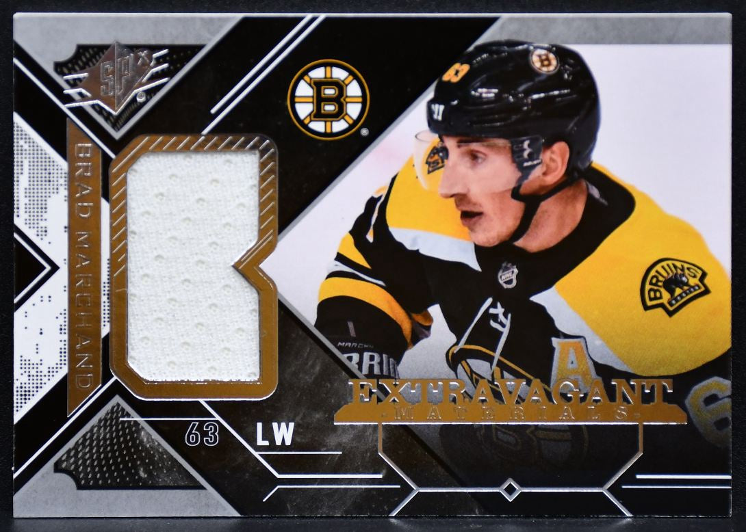 2017-18 SPx Extravagant Materials Brad Marchand EX-BM Boston Bruins Jersey 3404