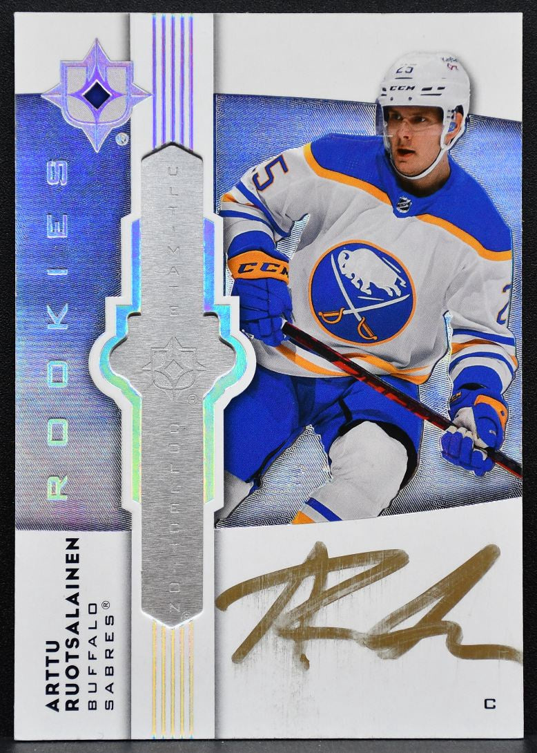 2021-22 UD Ultimate Collection Rookie Emblems Auto Arttu Ruotsalainen RC 4300