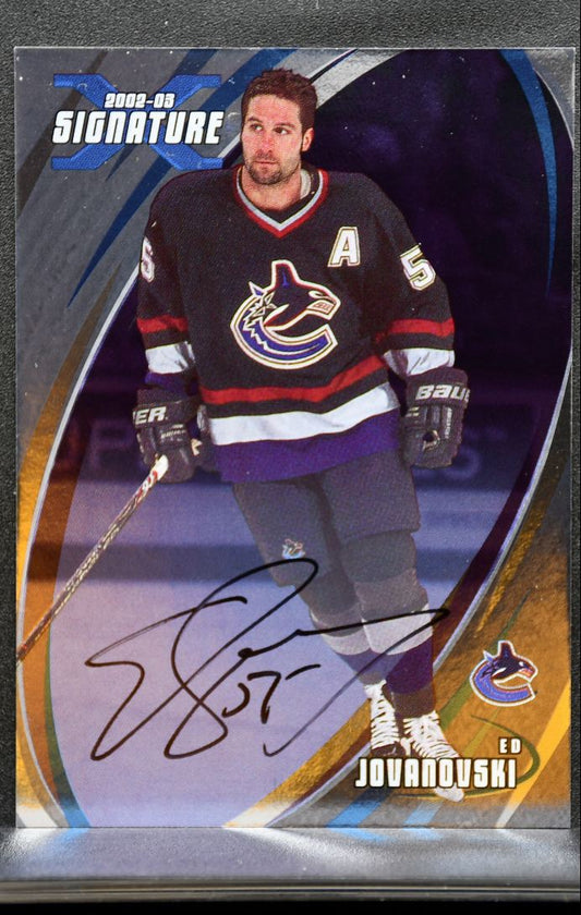 2002-03 In The Game Signature Series Auto Ed Jovanovski 029 Canucks Auto 1707
