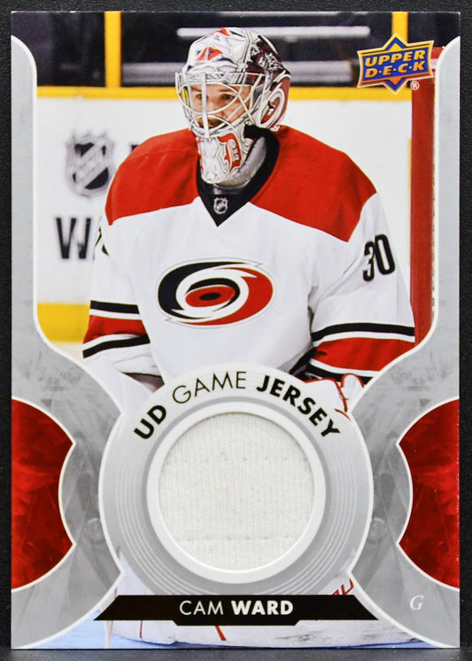2017-18 Upper Deck UD Game Jerseys Cam Ward GJ-CW Hurricanes Jersey 6548