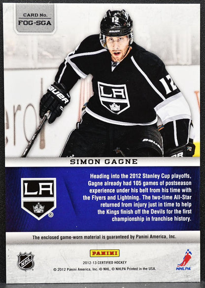2012-13 Panini Fabric of the Game Mirror Hot Box Gagne 11/75 Jersey 5406