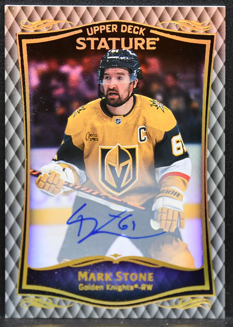 2023-24 Upper Deck Stature Auto Mark Stone 10 Vegas Golden Knights Auto 4456