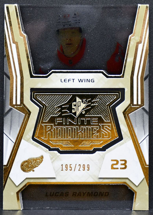 2021-22 SPx Finite Rookies Gold Lucas Raymond F-45 Detroit Red Wings RC 195/299 9097