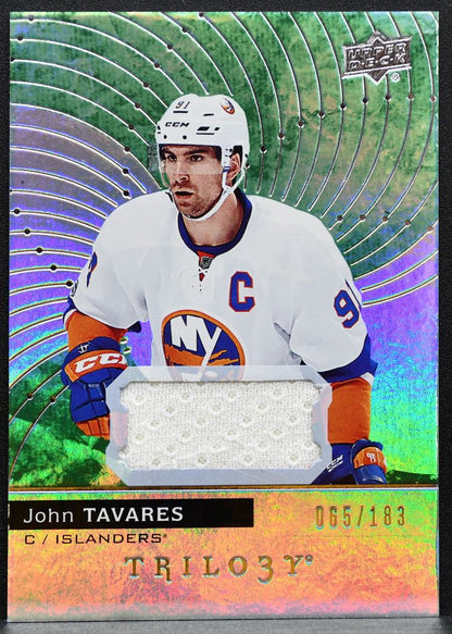 2017-18 UD Trilogy Relics Jersey Green Foil Tavares 065/183 Jersey 4911