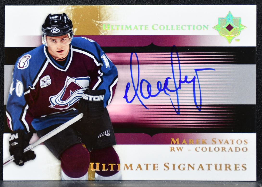 2005-06 UD Ultimate Collection Signatures Marek Svatos US-SV Avalanche Auto 6341
