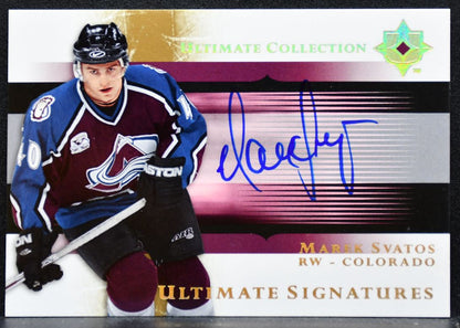 2005-06 UD Ultimate Collection Signatures Marek Svatos US-SV Avalanche Auto 6341