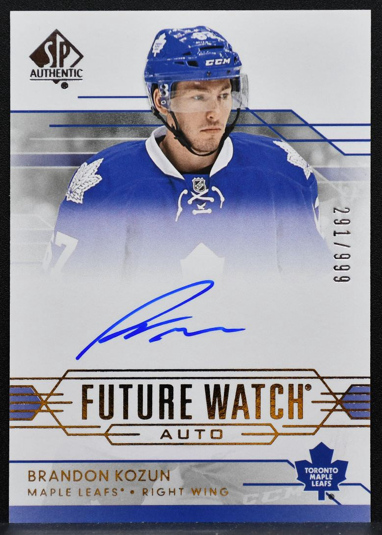 2014-15 SP Authentic Future Watch Auto Brandon Kozun RC Auto 291/999 1735