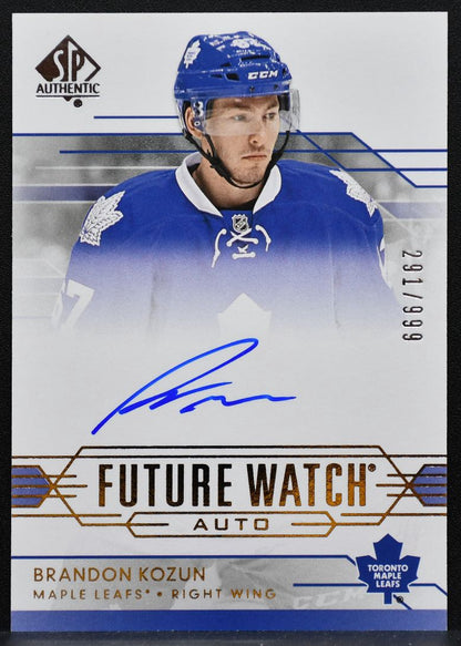 2014-15 SP Authentic Future Watch Auto Brandon Kozun RC Auto 291/999 1735