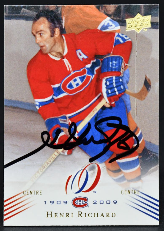 2008-09 UD Montreal Canadiens Centennial Auto Henri Richard 35 Auto