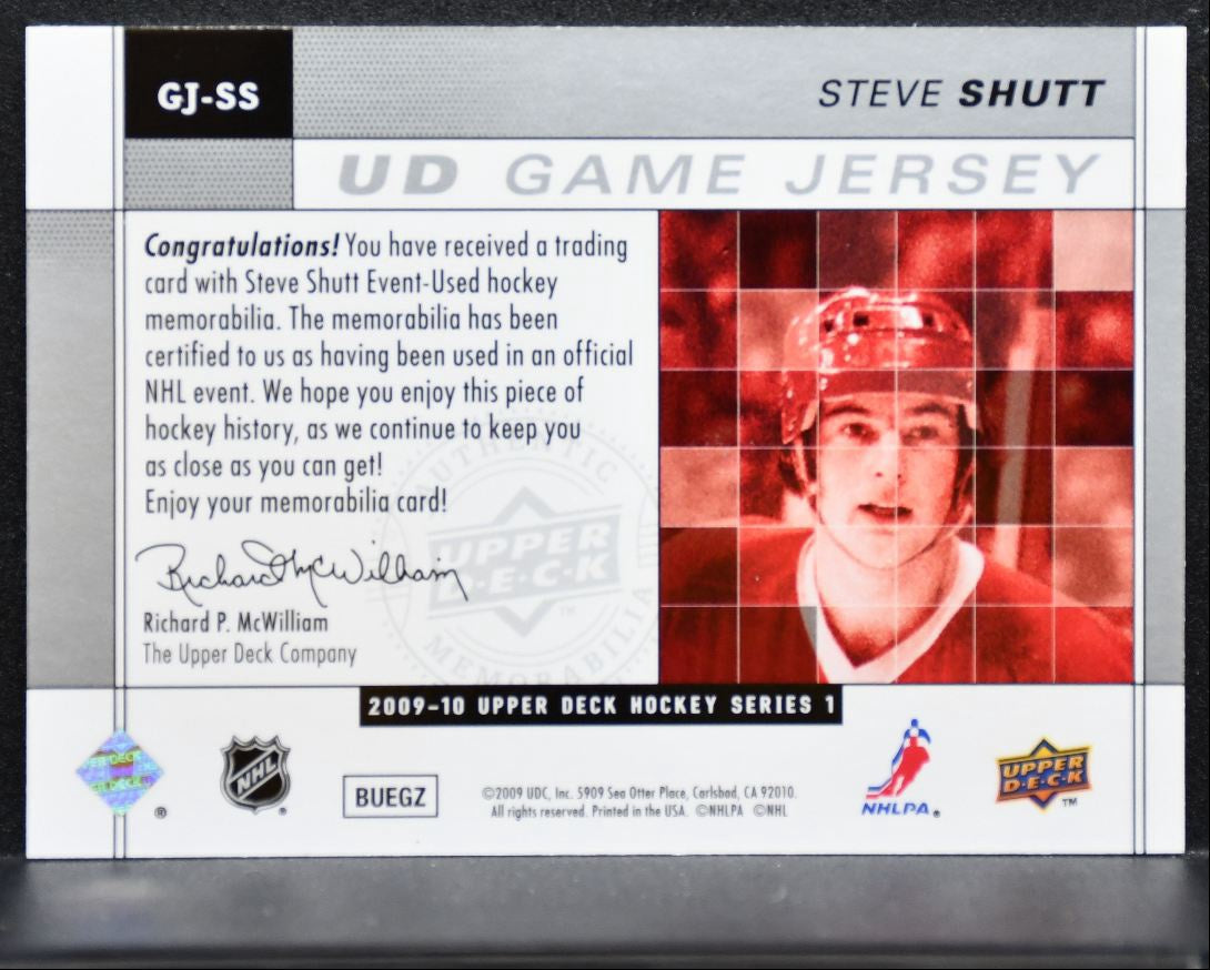 2009-10 Upper Deck Series 1 UD Game Jerseys Steve Shutt Canadiens Jersey 2288