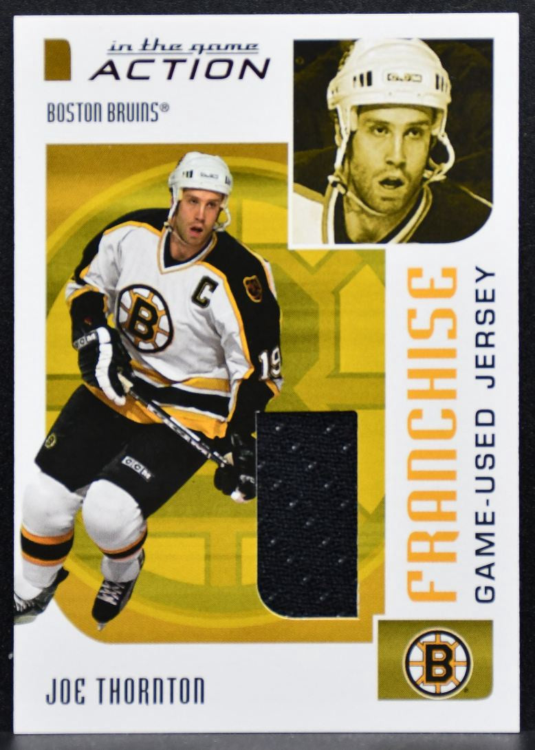2003-04 In The Game Action Franchise Jerseys Joe Thornton Bruins Jersey 4477
