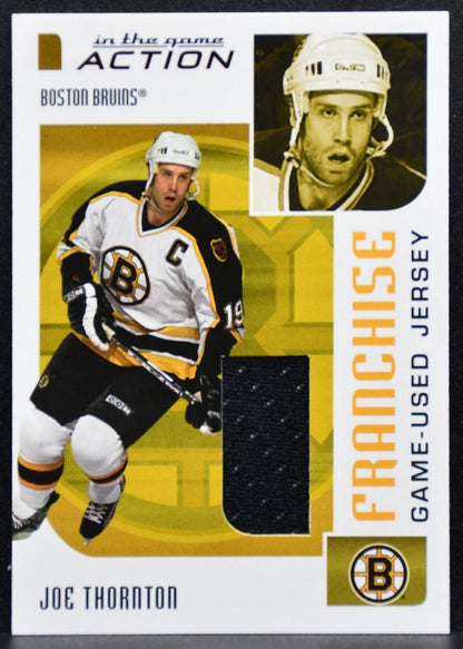 2003-04 In The Game Action Franchise Jerseys Joe Thornton Bruins Jersey 4477