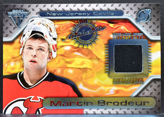 2000-01 Pacific Private Stock Titanium Game-Used Gear Martin Brodeur Jersey 1281