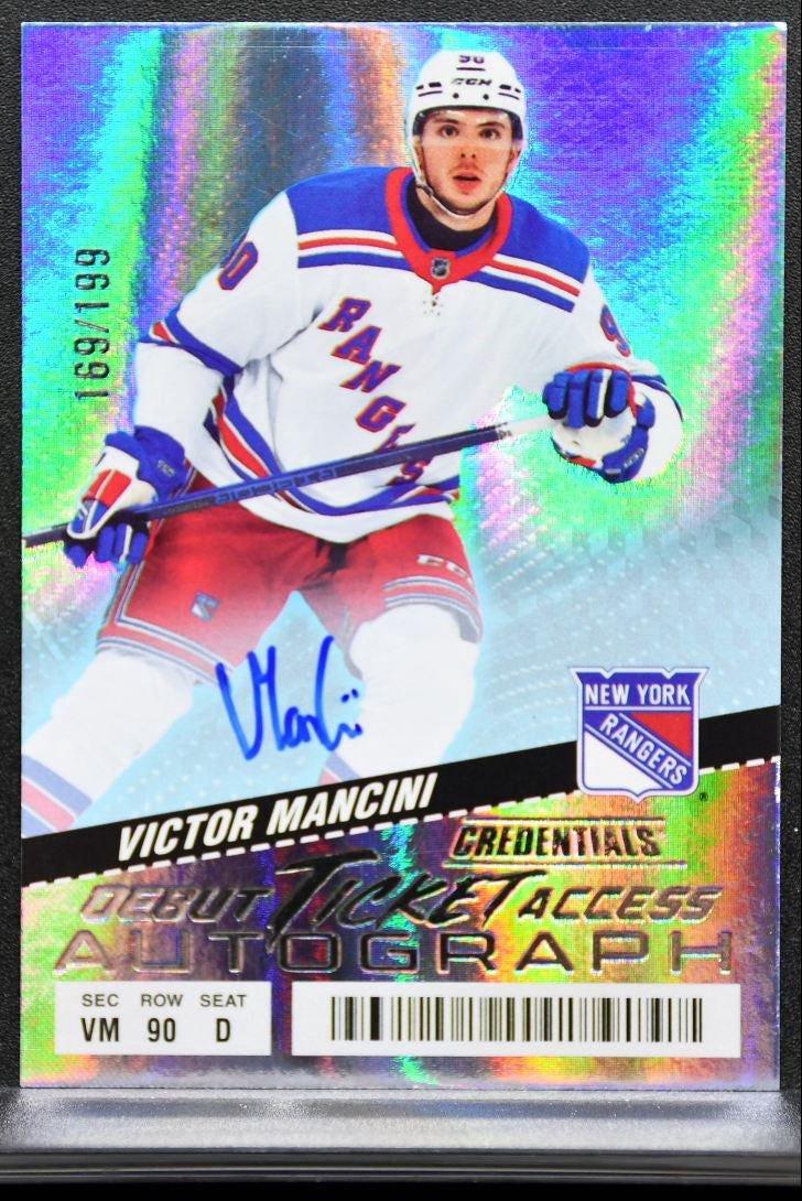 2024-25 UD Credentials Debut Ticket Access Auto Mancini RC Auto 169/199 9805