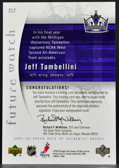 2005-06 SP Authentic Future Watch Auto Jeff Tambellini RC Auto 529/999 9127