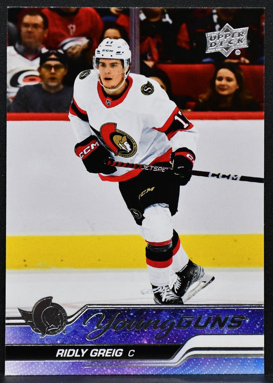2023-24 Upper Deck Series 1 Young Guns Ridly Greig 212 Ottawa Senators RC 2111